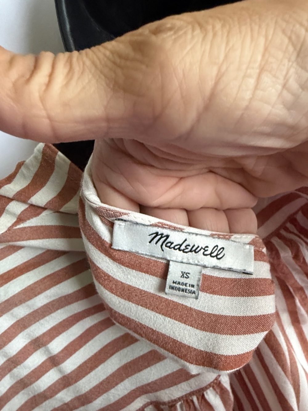 Madewell Rhyme Button Front Top In Stripe Play XS, 22” PTP, 21” L - Picture 6 of 7
